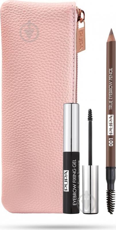 Набір для моделювання брів Pupa Beautiful Brow Kit Eyebrow Essential Kit 001 Brown - фото 1