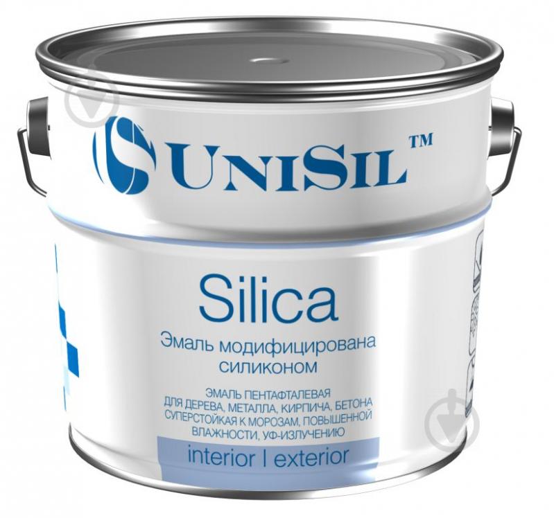 Эмаль UniSil пентафталевая Silica ПФ-115 черный мат 12 кг - фото 1