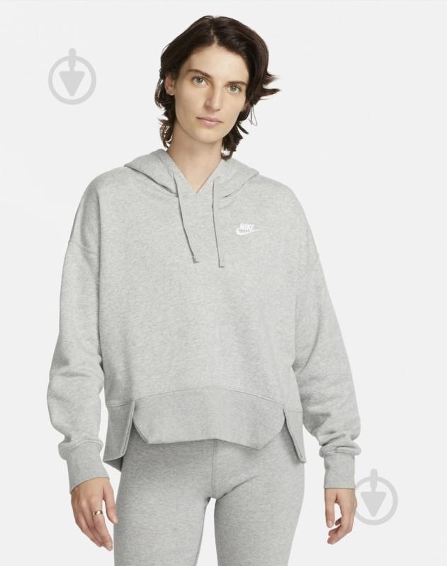 Джемпер Nike NSCLUB FLC HOODIE SSNL DV5645-063 р.M сірий - фото 1