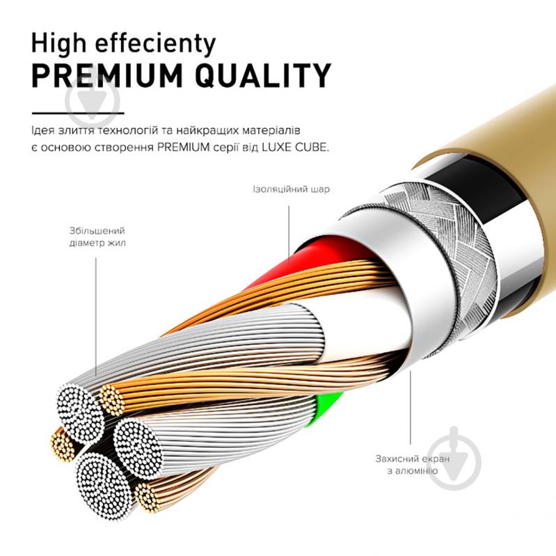 Кабель Luxe Cube Premium Lightning to USB 1 м серый (9780201379648) - фото 4 Кабель Luxe Cube Premium Lightning to USB 1 м серый (9780201379648) - фото 4