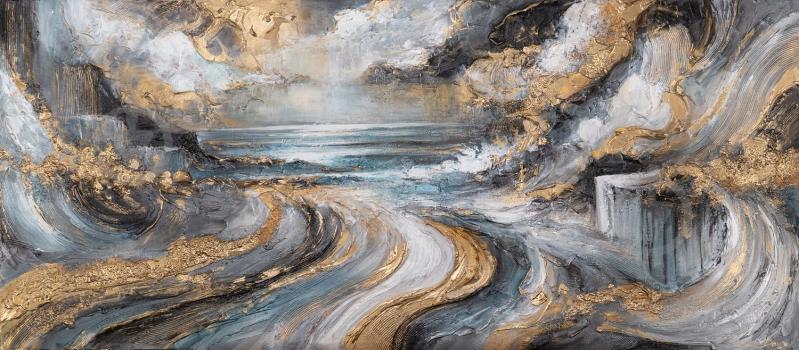 Картина на полотні Золото вітрів 50x115 см YS-Art - фото 3