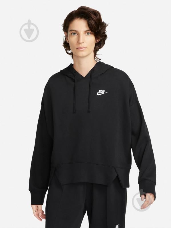 Джемпер Nike NSCLUB FLC HOODIE SSNL DV5645-010 р.XS чорний - фото 1