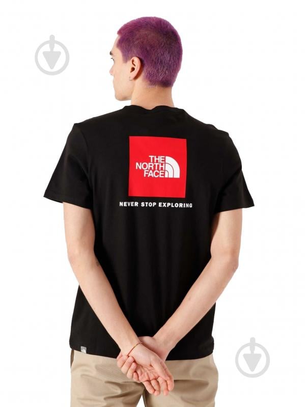 Футболка THE NORTH FACE M S/S REDBOX TEE - EU NF0A2TX2JK31 р.2XL чорний - фото 2