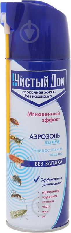 Аерозоль від комах, що літають і повзають Чистый Дом 400 мл 02-855 - фото 1