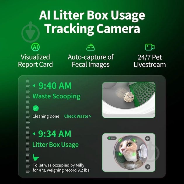 Лоток PETKIT автоматичний Purobot Max Pro with Camera (P9904) - фото 9 Лоток PETKIT автоматичний Purobot Max Pro with Camera (P9904) - фото 9