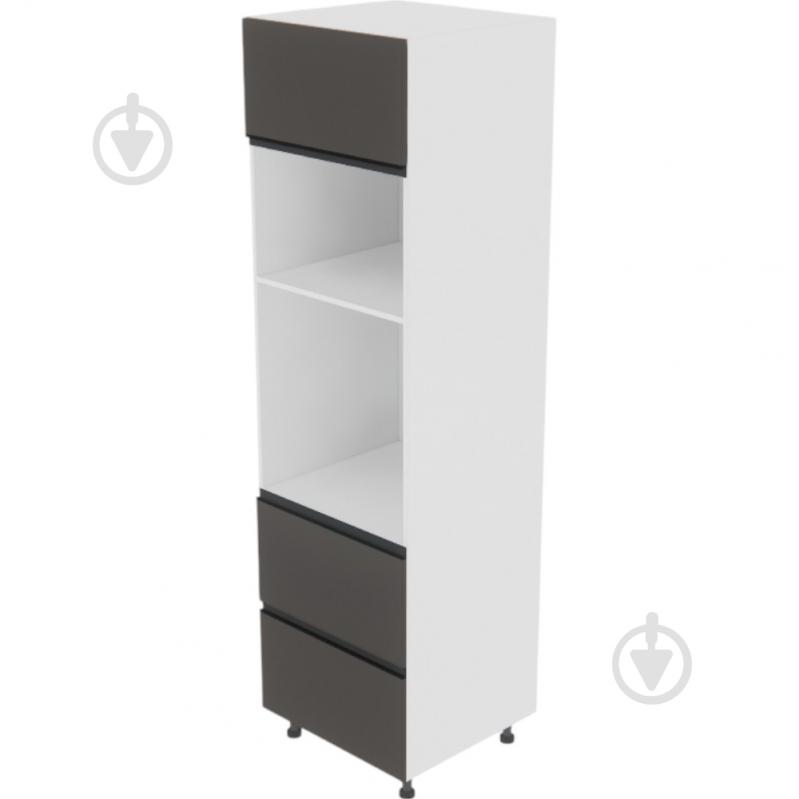 Шкаф під духовку та НВЧ-піч Софі ( П 60 ДШ п/мікрохв. (720) LUX ) графіт сірий/білий Світ Меблів - фото 1 Шкаф під духовку та НВЧ-піч Софі ( П 60 ДШ п/мікрохв. (720) LUX ) графіт сірий/білий Світ Меблів - фото 1