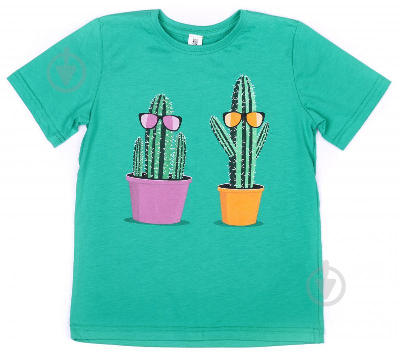 Футболка унісекс Luna Kids 2 cactus р.122 зелений - фото 1