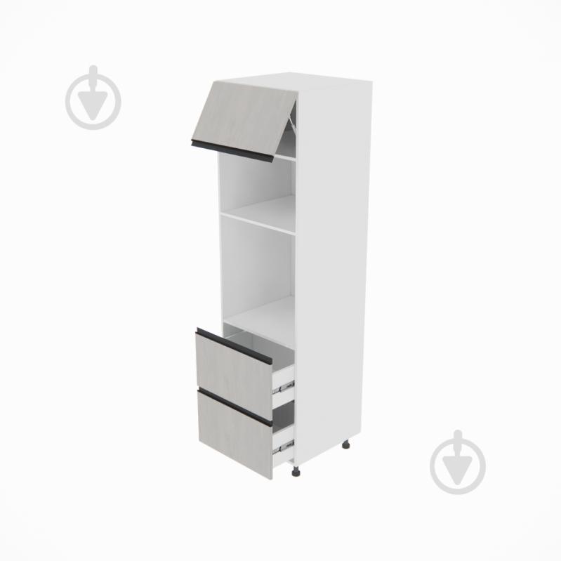 Шкаф під духовку та НВЧ-піч Софі ( П 60 ДШ п/мікрохв. (720) LUX ) шовковий камінь/білий Світ Меблів - фото 2 Шкаф під духовку та НВЧ-піч Софі ( П 60 ДШ п/мікрохв. (720) LUX ) шовковий камінь/білий Світ Меблів - фото 2