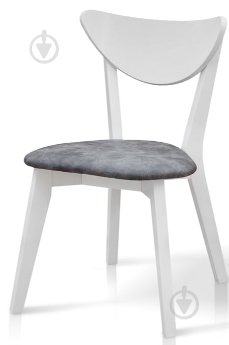Стул Лукас мягкий серый / белый - фото 1