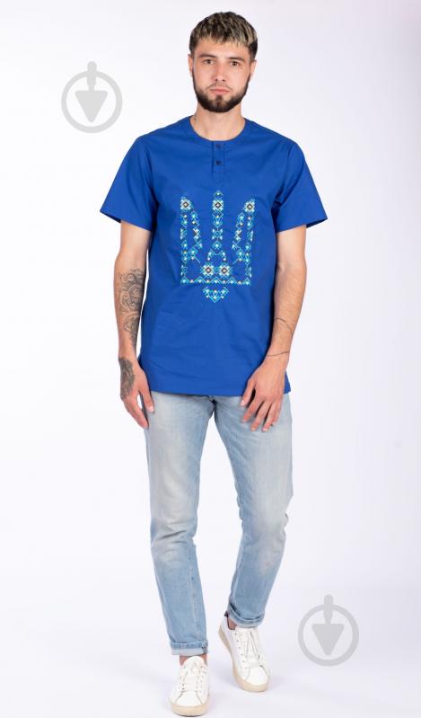 Вишиванка Едельвіка 79-22/00 Тризуб синій р. L - фото 2 Вишиванка Едельвіка 79-22/00 Тризуб синій р. L - фото 2