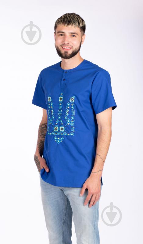 Вишиванка Едельвіка 79-22/00 Тризуб синій р. L - фото 5 Вишиванка Едельвіка 79-22/00 Тризуб синій р. L - фото 5