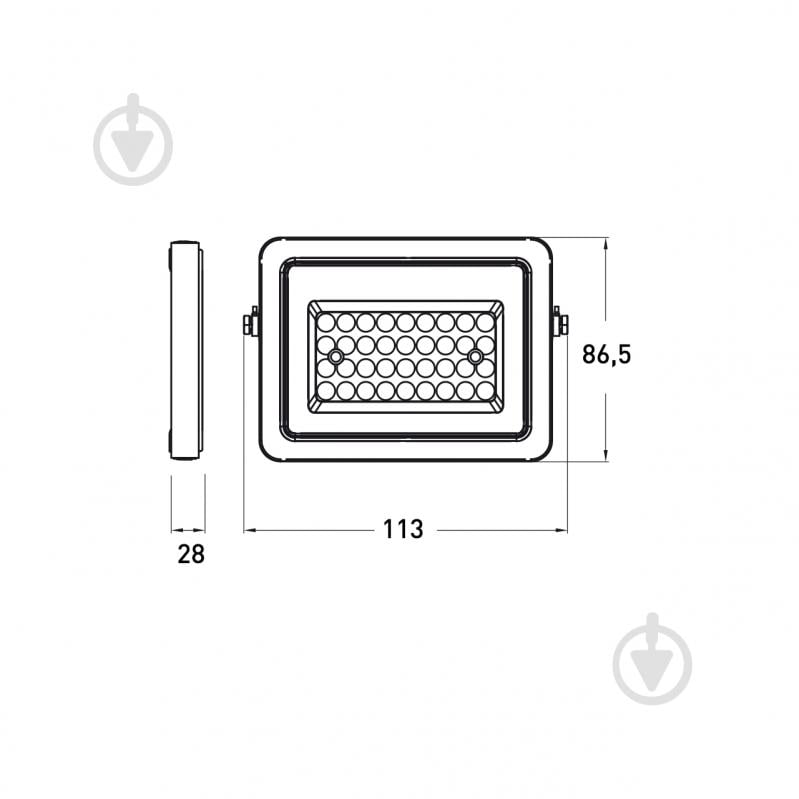 Прожектор світлодіодний Eurolamp 20 Вт IP65 чорний LED-FL-20/65(sensor) - фото 3