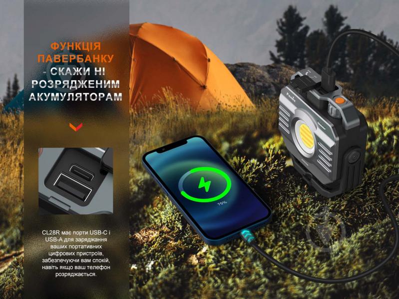 Ліхтар Fenix багатофункціональний CL28R з функцією Powerbank (10 000 mAh) - фото 13