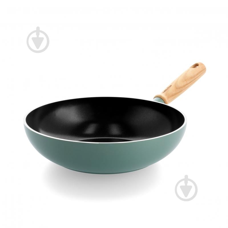 Сковорода wok GreenPan Mayflower, 28 см, 3,6 л з керамічним покриттям, небесно-голубий (CC001683-001) - фото 1