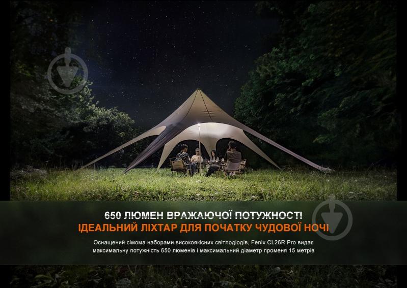 Ліхтар для кемпінгу Fenix CL26R Pro, темно-зелений - фото 17 Ліхтар для кемпінгу Fenix CL26R Pro, темно-зелений - фото 17