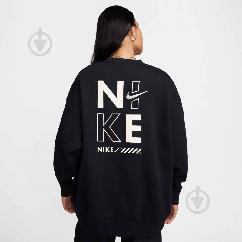 Свитшот Nike W NSW FLC OS CREW GLS HM4318-010 р.XL черный - фото 2