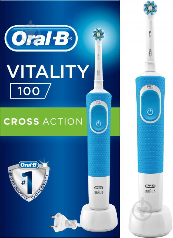 Электрическая зубная щетка Oral-B Sensitive Clean Vitality 100 Blue - фото 18