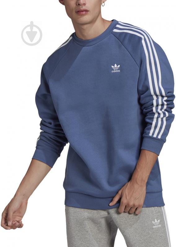 Свитшот Adidas 3-STRIPES CREW GN3482 р. L голубой - фото 1