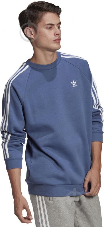 Свитшот Adidas 3-STRIPES CREW GN3482 р. L голубой - фото 4