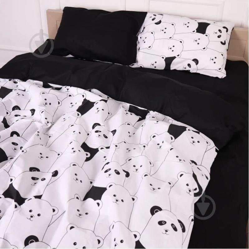 Комплект постільної білизни Бязь 17-4849 White bear 2x143x210 см чорний із білим MirSon - фото 1 Комплект постільної білизни Бязь 17-4849 White bear 2x143x210 см чорний із білим MirSon - фото 1