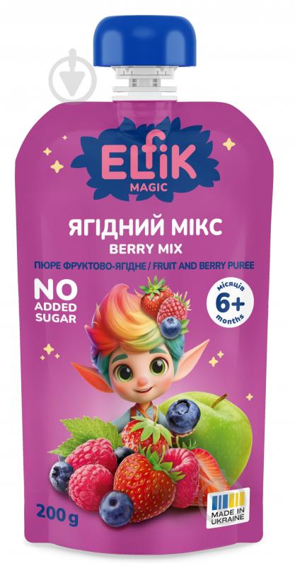 Пюре фруктовое Elfik Magic Фруктовый микс 200 г - фото 1 Пюре фруктовое Elfik Magic Фруктовый микс 200 г - фото 1