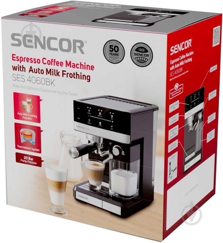 Кофеварка рожковая Sencor SES4060BK - фото 19