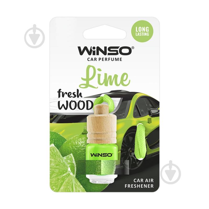 Ароматизатор подвесной WINSO Fresh WOOD Lime 530630 4 мл - фото 1