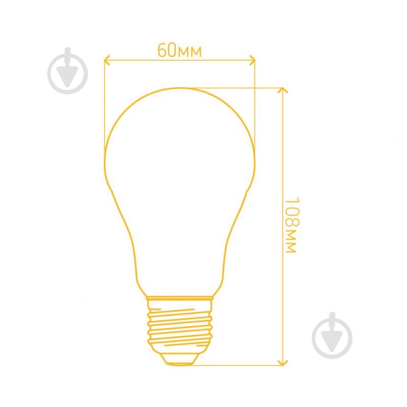 Лампа світлодіодна LightMaster FIL Deco A60 8 Вт E27 4000 К 220 В LB-656 - фото 4