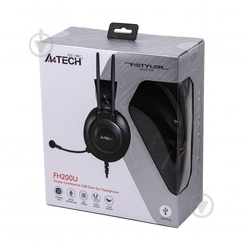 Наушники A4Tech FH200U (Grey) grey (FH200U (Grey)) Fstyler USB Stereo Headphone - фото 5