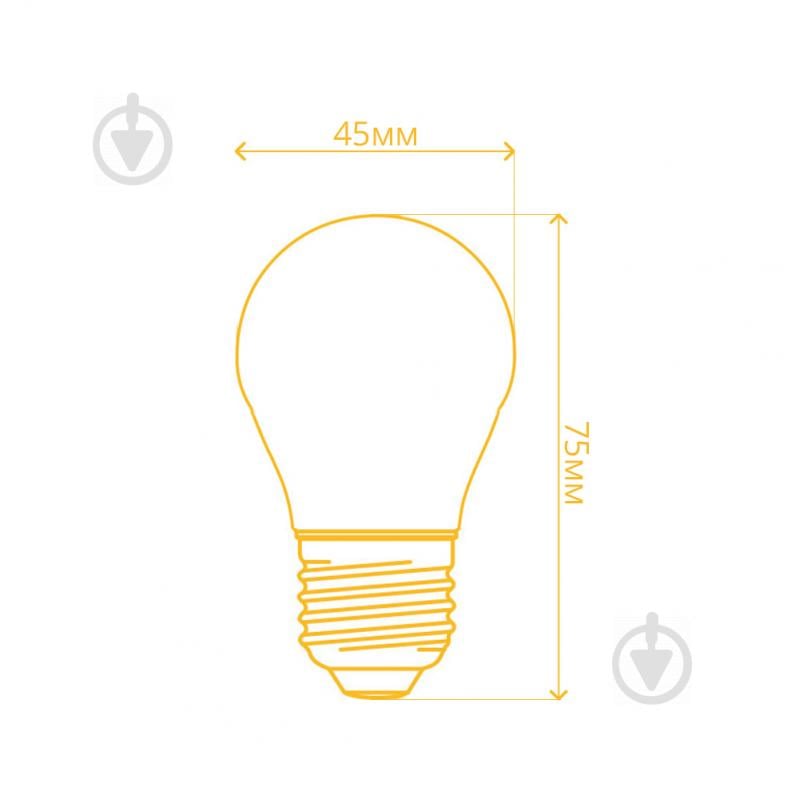 Лампа світлодіодна LightMaster FIL Deco G45 4,5 Вт E27 2700 К 220 В прозора LB-657 - фото 4