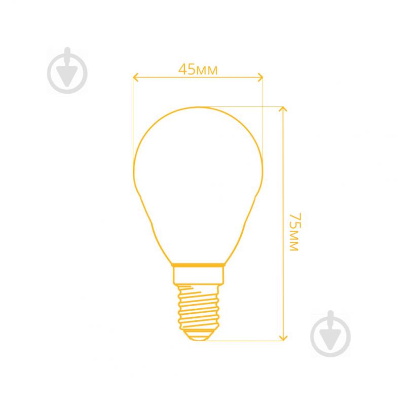 Лампа светодиодная LightMaster FIL Deco 4,5 Вт E14 2700 К 220 В прозрачная LB-657 P45 4.5W E14 2700K - фото 4