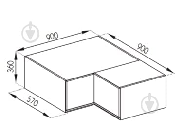 Шафа Софі (А 90х90 прямий (570) ліва) графіт сірий/білий Світ Меблів - фото 5 Шафа Софі (А 90х90 прямий (570) ліва) графіт сірий/білий Світ Меблів - фото 5
