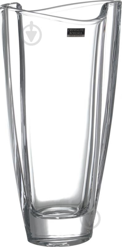Ваза стеклянная Bohemia Smile 28 см 28 см SMILE 8K007/0/99107/280 vase - фото 1 Ваза стеклянная Bohemia Smile 28 см 28 см SMILE 8K007/0/99107/280 vase - фото 1
