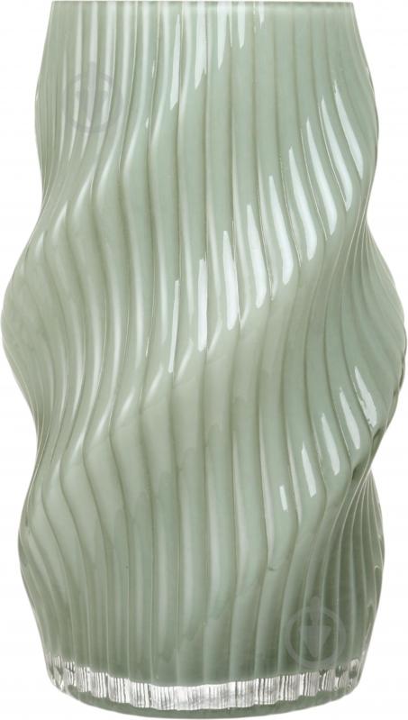 Ваза Sensio Ripple 22,5 см Зеленая SS24-015 - фото 3