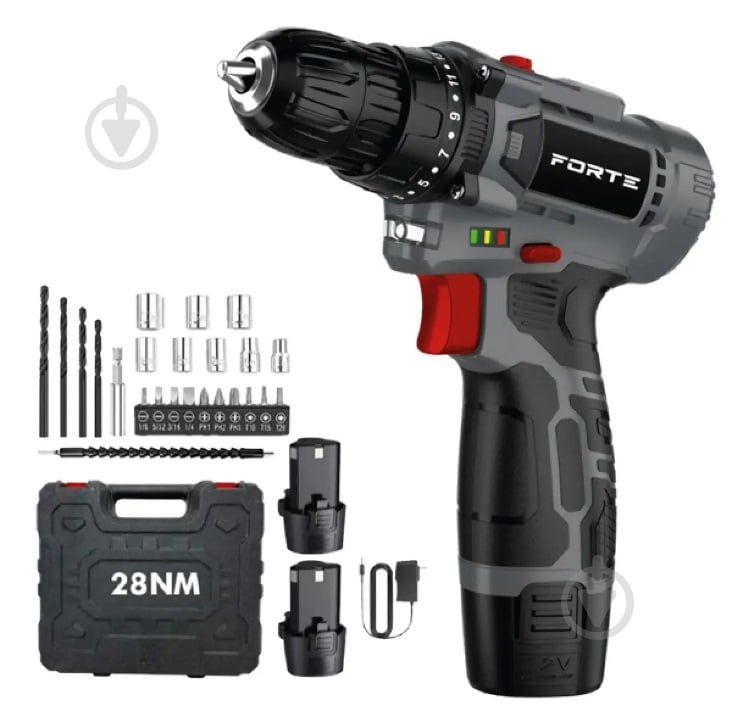 Шуруповерт акумуляторний Forte CD-12BC