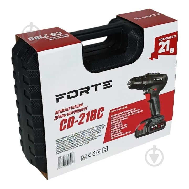 Шуруповерт аккумуляторный Forte CD-21BC - фото 5