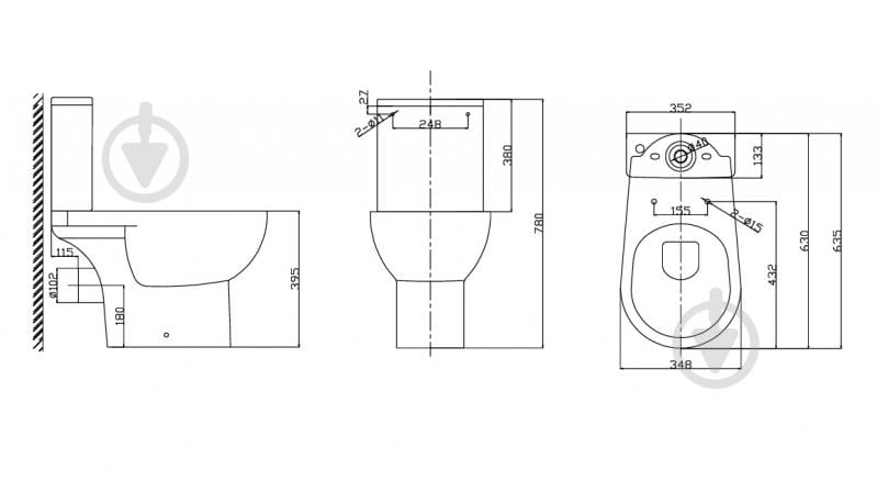Унитаз-компакт Pearl PRIMA B (10-005) - фото 4