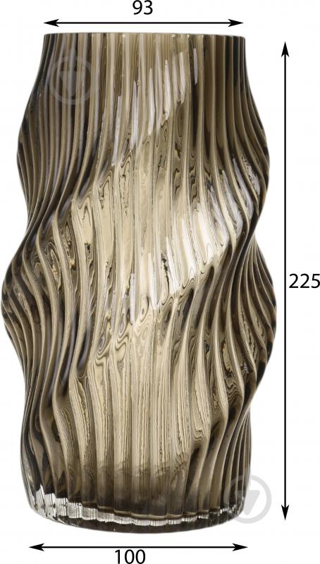 Ваза Sensio Ripple 22,5 см Коричневая SS24-018 - фото 2