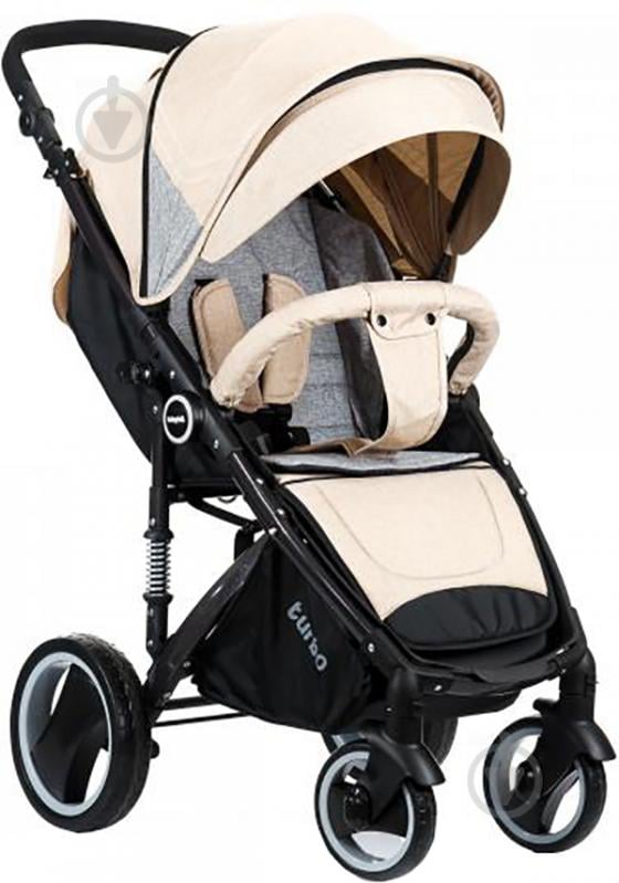 Коляска прогулянкова Babyhit Turbo Grey, бежевий з сірим 71235 - фото 1