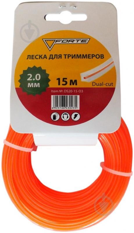 Волосінь Forte для тримера з сердечником 2 мм 15 м - фото 1