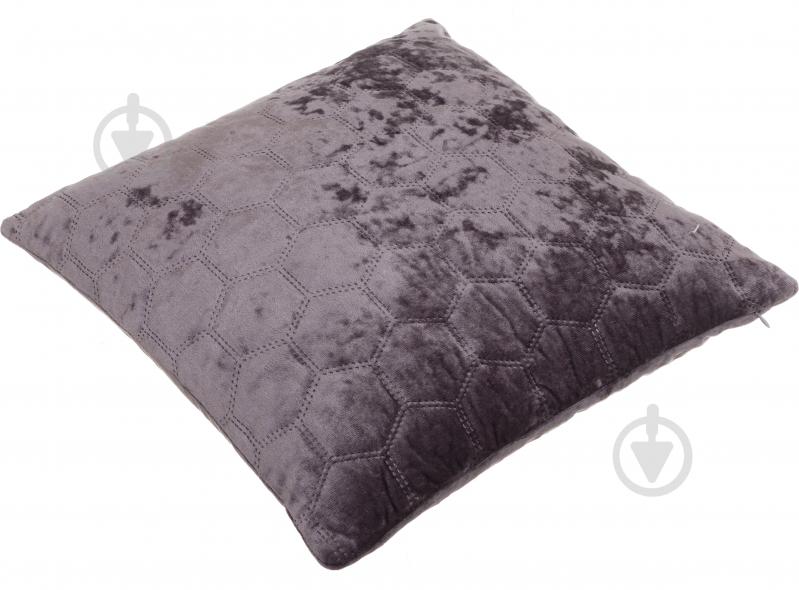 Подушка декоративная Greek Velvet 45x45 см антрацит La Nuit - фото 3