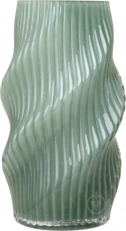 Ваза Sensio Ripple 22,5 см Зеленая SS24-014 - фото 3