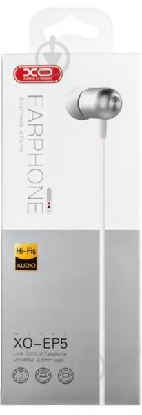 Наушники Xo EP05 Stereo silver (13995) - фото 2 Наушники Xo EP05 Stereo silver (13995) - фото 2