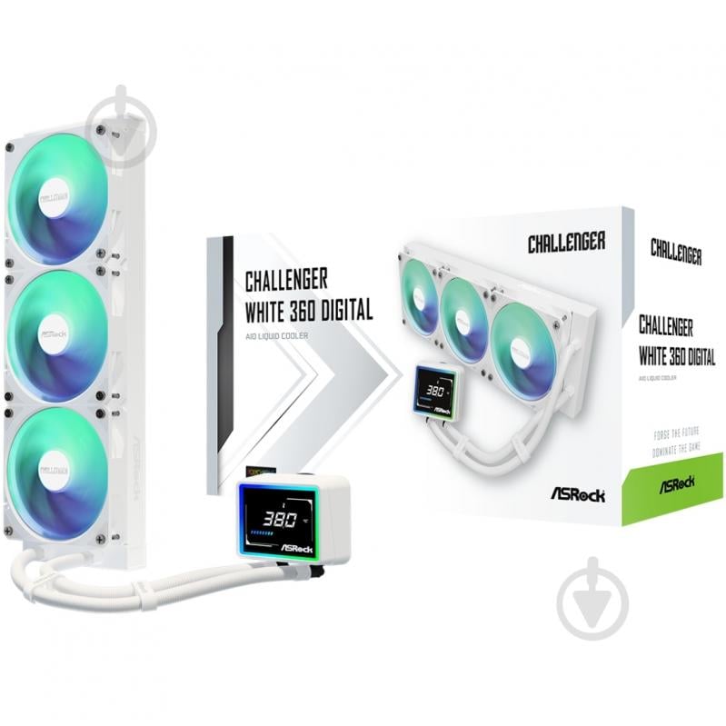 Система водяного охолодження ASRock Challenger White 360 Digital - фото 10