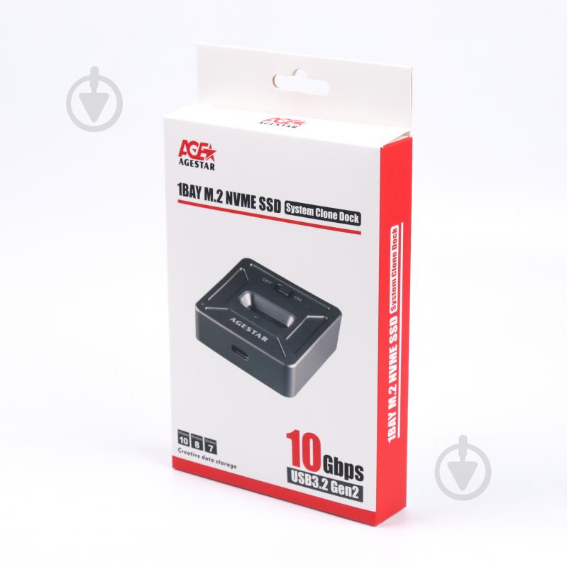 Док-станция Agestar USB3.1 Type C M.2 NVME 1 слот 31CBNV1C(GRAY) - фото 4