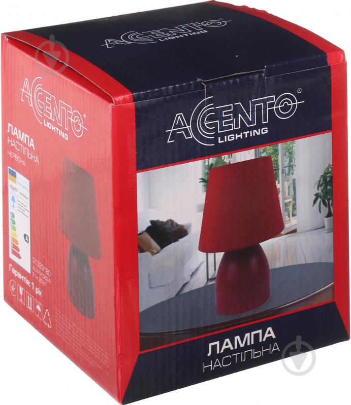 Настільна лампа декоративна Accento lighting ALW-VK063-R 1x25 Вт E14 червоний - фото 3