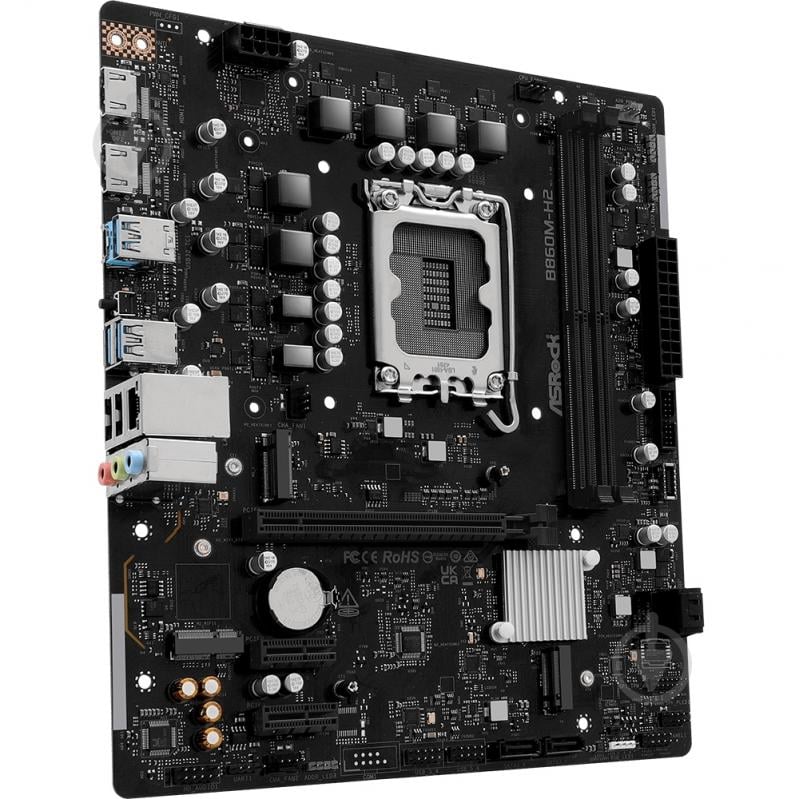 Материнская плата ASRock B860M-H2 (Socket 1851, Intel B860, micro ATX) - фото 2