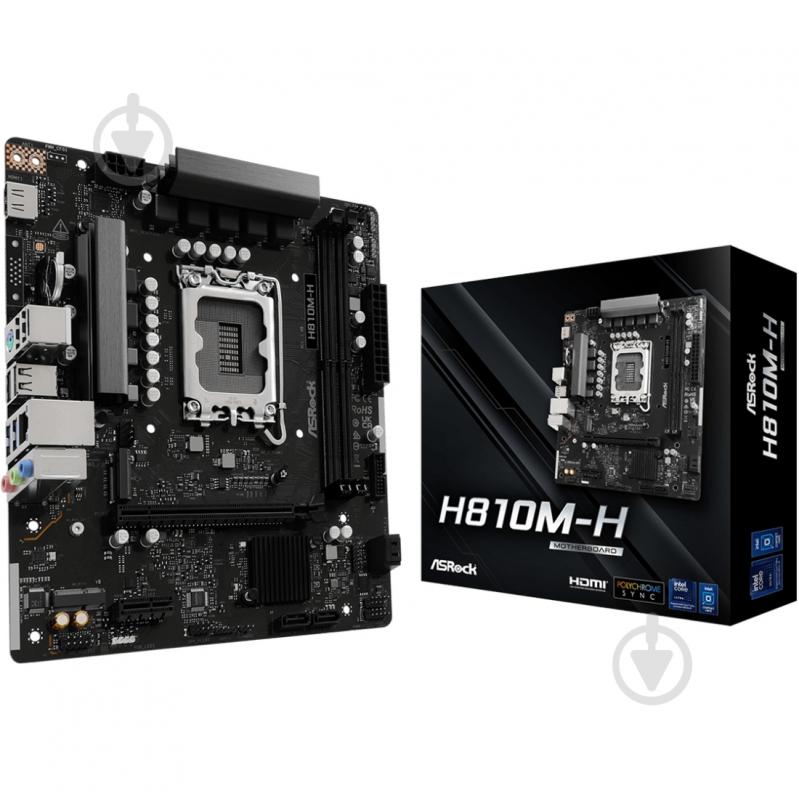 Материнская плата ASRock H810M-H (Socket 1851, Intel H810, micro ATX) - фото 5