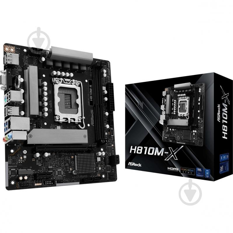 Материнська плата ASRock H810M-X (Socket 1851, Intel H810, micro ATX) - фото 5