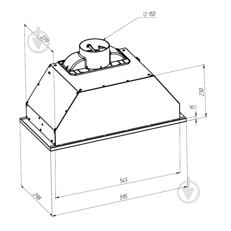 Вытяжка Pyramida HBE 60 (1100) M BL - фото 7